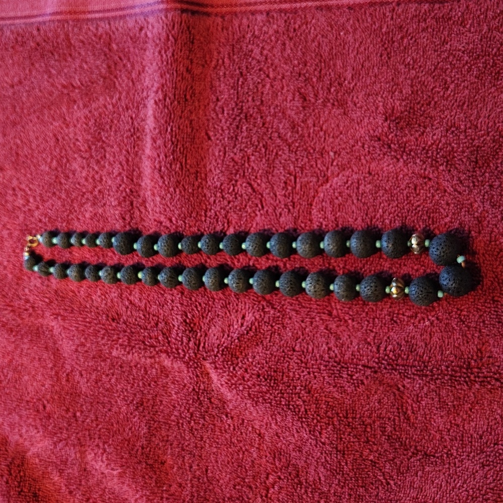 Rare volcano stone necklace very beautiful